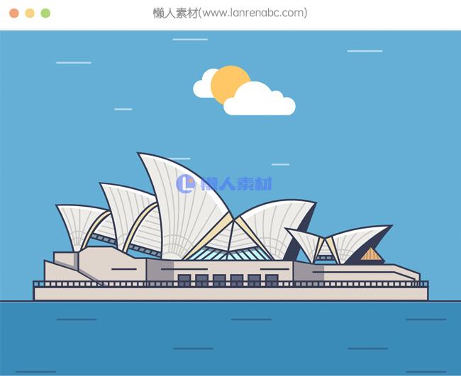 纯CSS3和SVG实现悉尼歌剧院建筑图