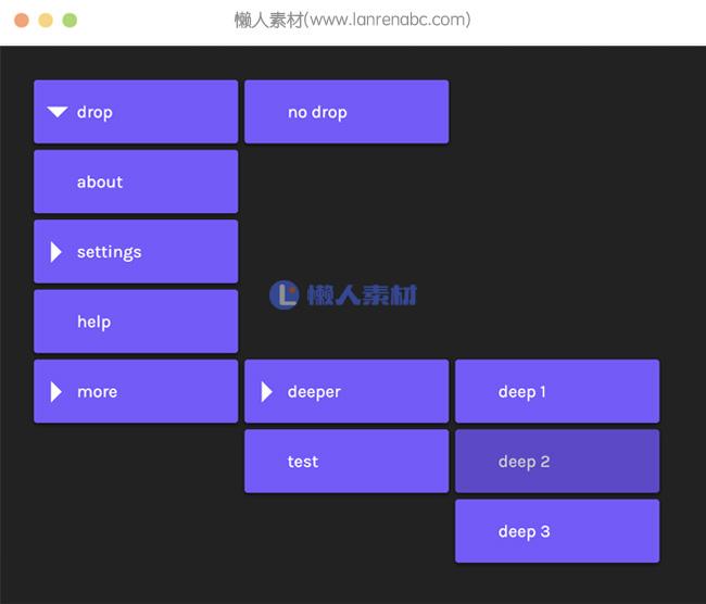 jQuery/CSS3淡入淡出动画的多级下拉菜单